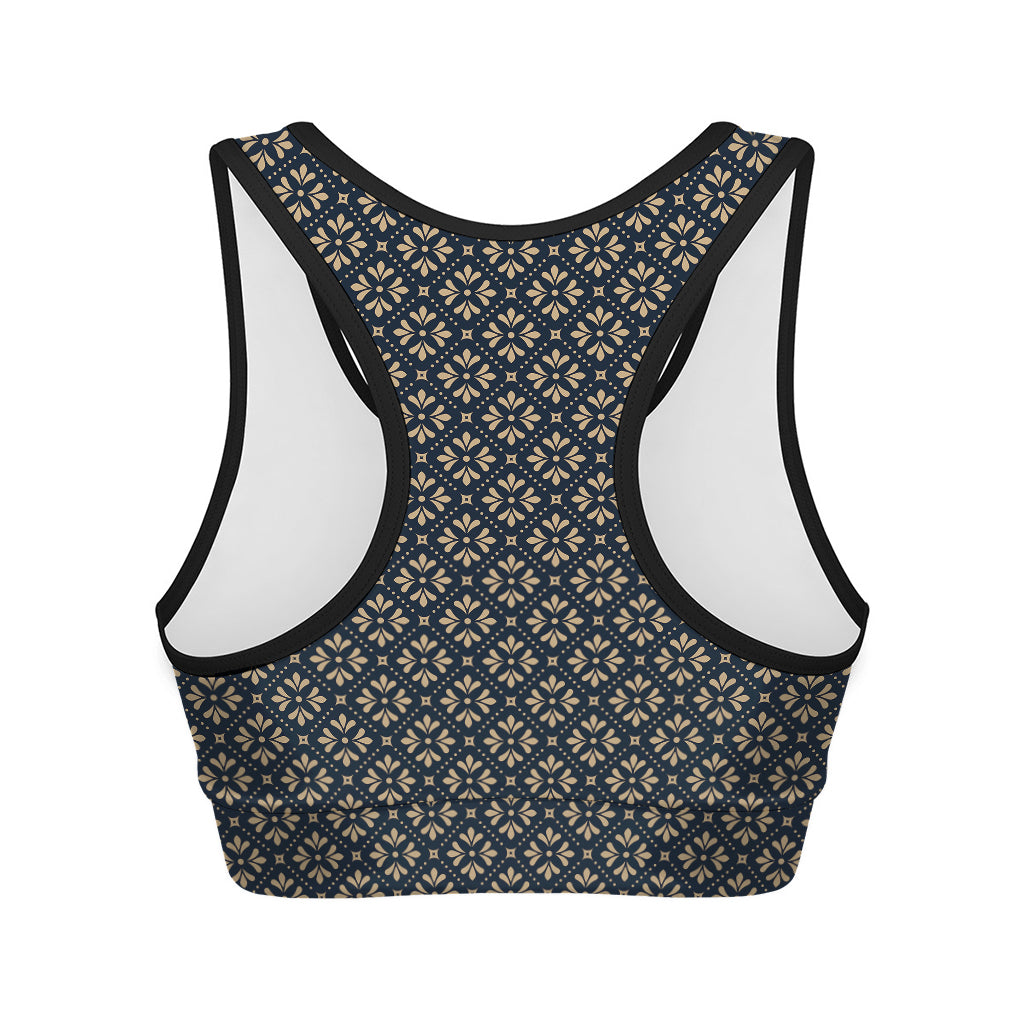 Geometric Floral Print Women's Sports Bra