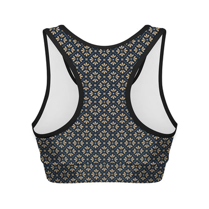 Geometric Floral Print Women's Sports Bra