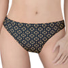 Geometric Floral Print Women's Thong