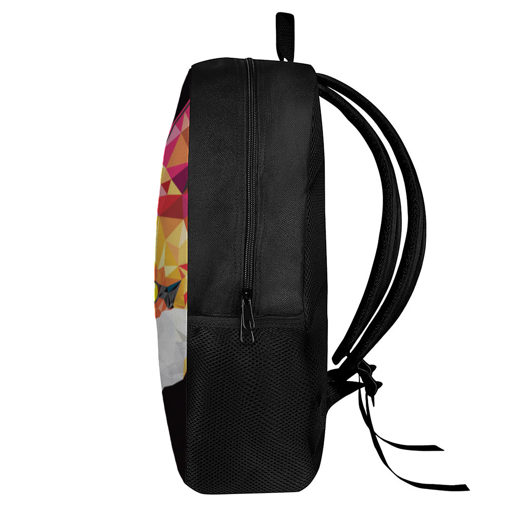 Geometric Fox Print 17 Inch Backpack