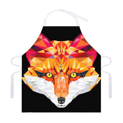 Geometric Fox Print Adjustable Apron