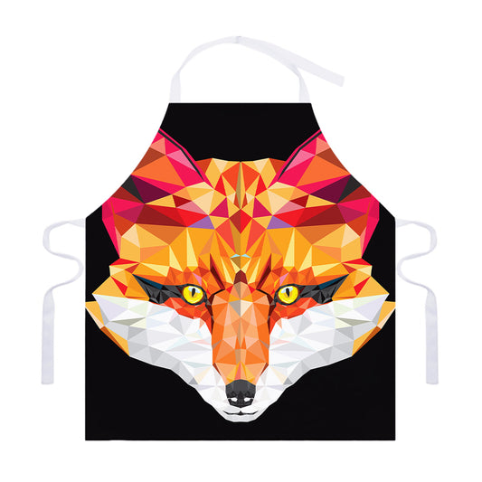 Geometric Fox Print Adjustable Apron