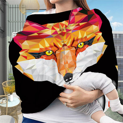Geometric Fox Print Baby Seat Cover