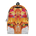 Geometric Fox Print School Backpack