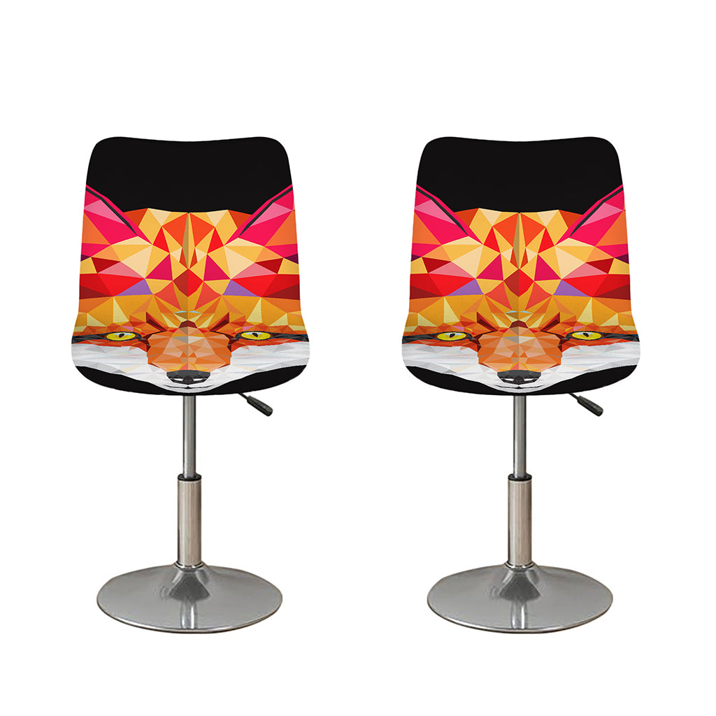 Geometric Fox Print Bar Stool Covers