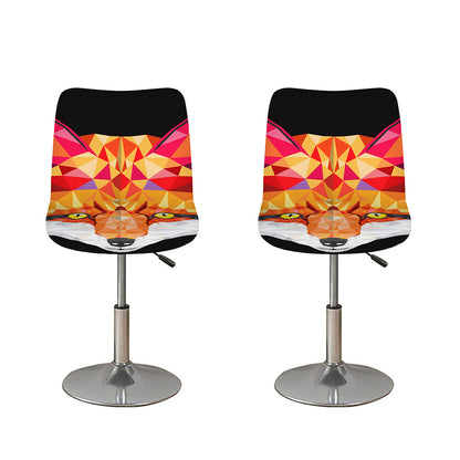 Geometric Fox Print Bar Stool Covers