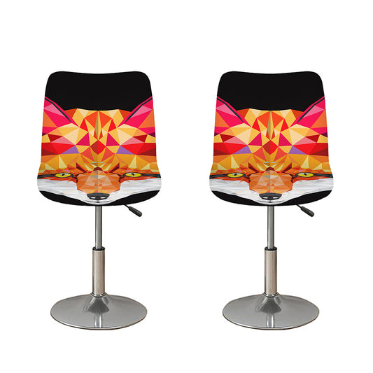 Geometric Fox Print Bar Stool Covers