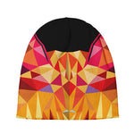 Geometric Fox Print Beanie
