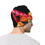 Geometric Fox Print Beanie