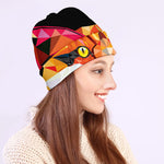 Geometric Fox Print Beanie