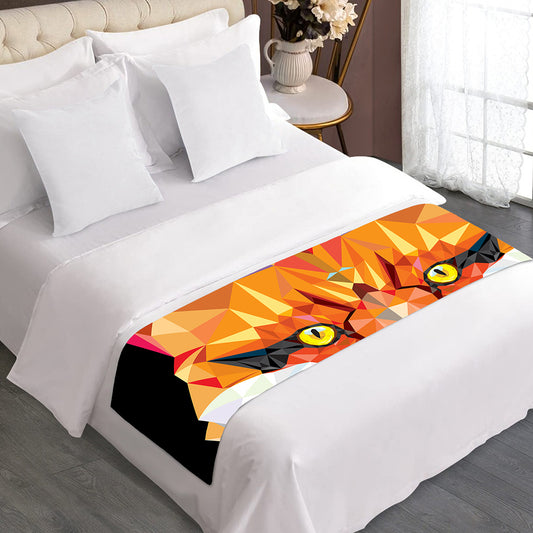 Geometric Fox Print Bed Runner