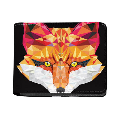 Geometric Fox Print Bifold Wallet