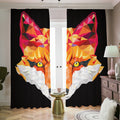 Geometric Fox Print Dimout Pencil Pleat Curtains
