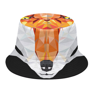 Geometric Fox Print Bucket Hat