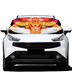 Geometric Fox Print Car Windshield Snow Cover