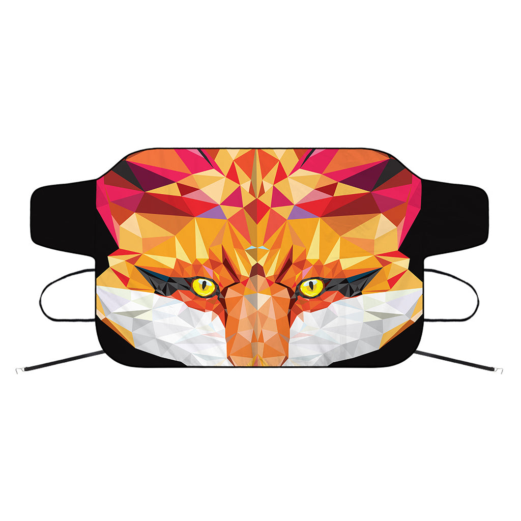 Geometric Fox Print Car Windshield Snow Cover