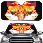 Geometric Fox Print Car Windshield Sun Shade