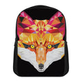 Geometric Fox Print Casual Backpack
