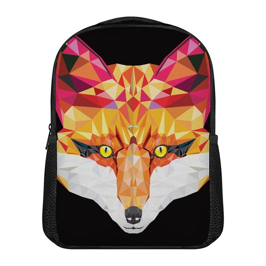 Geometric Fox Print Casual Backpack