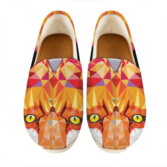Geometric Fox Print Casual Shoes