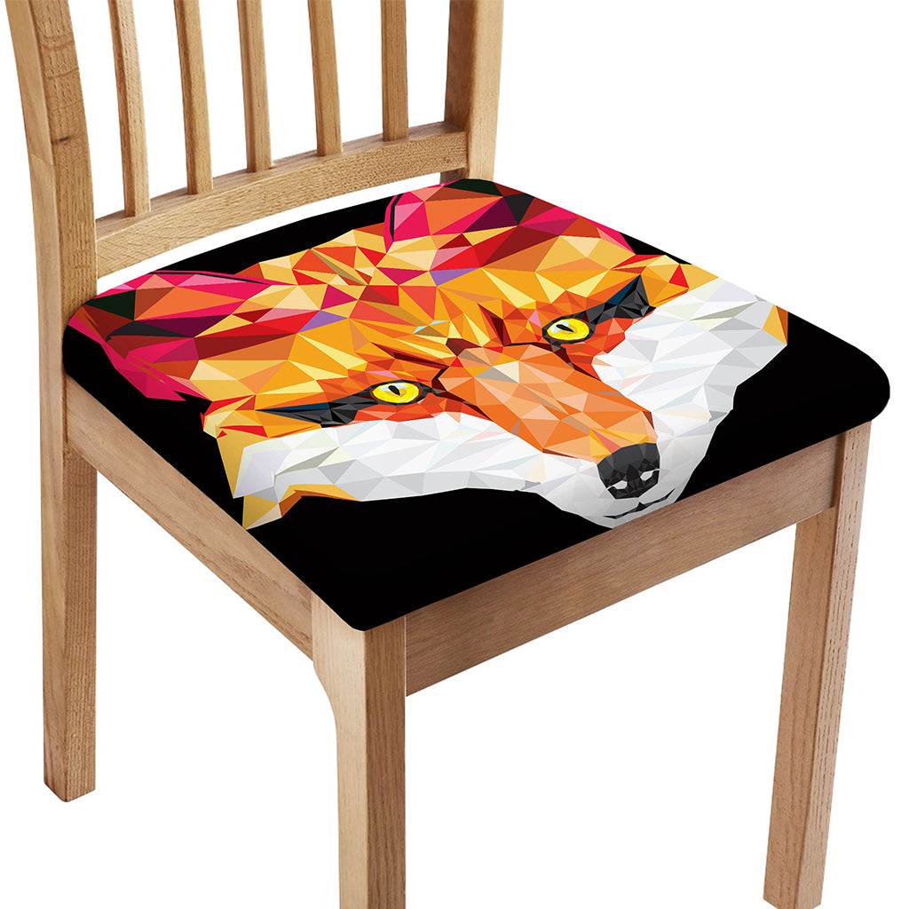 Geometric Fox Print Chair Cushion Cover