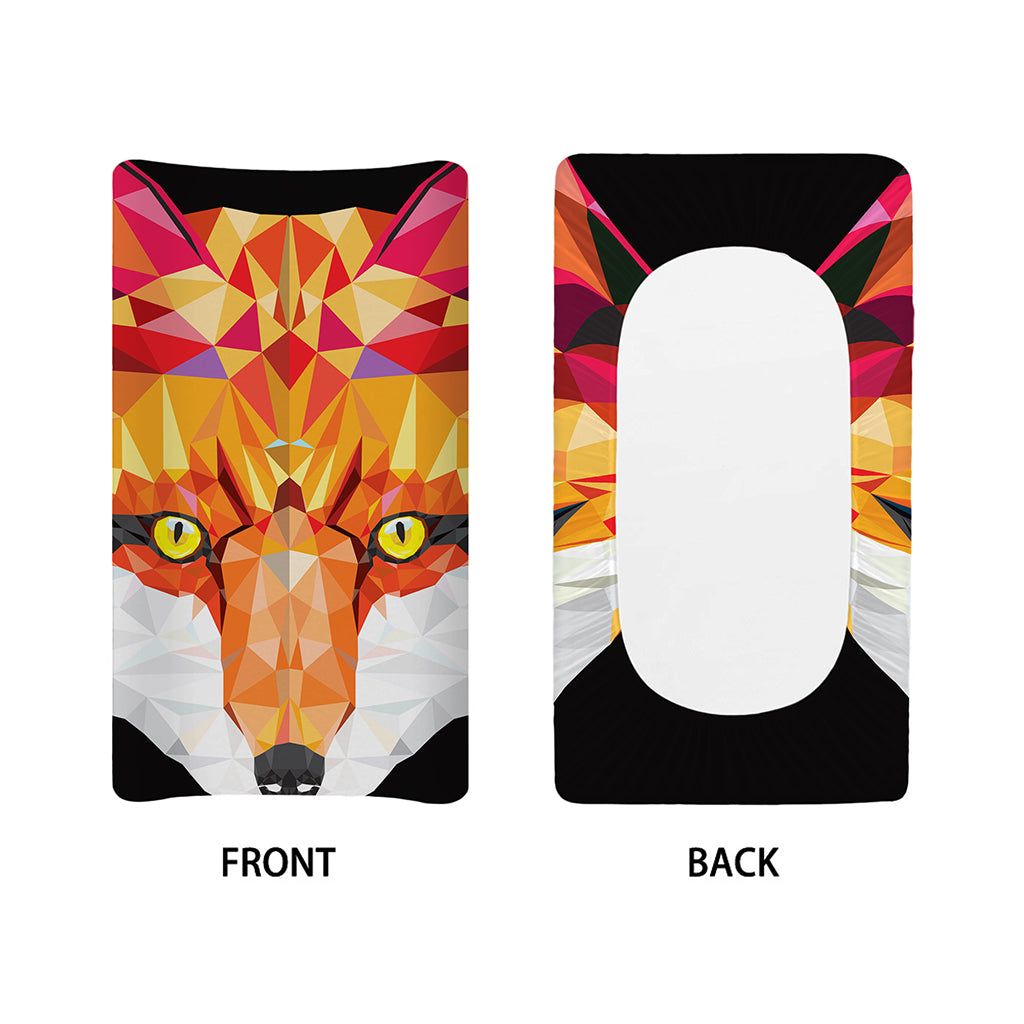 Geometric Fox Print Changing Pad Cover