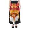 Geometric Fox Print Chiffon Maxi Skirt