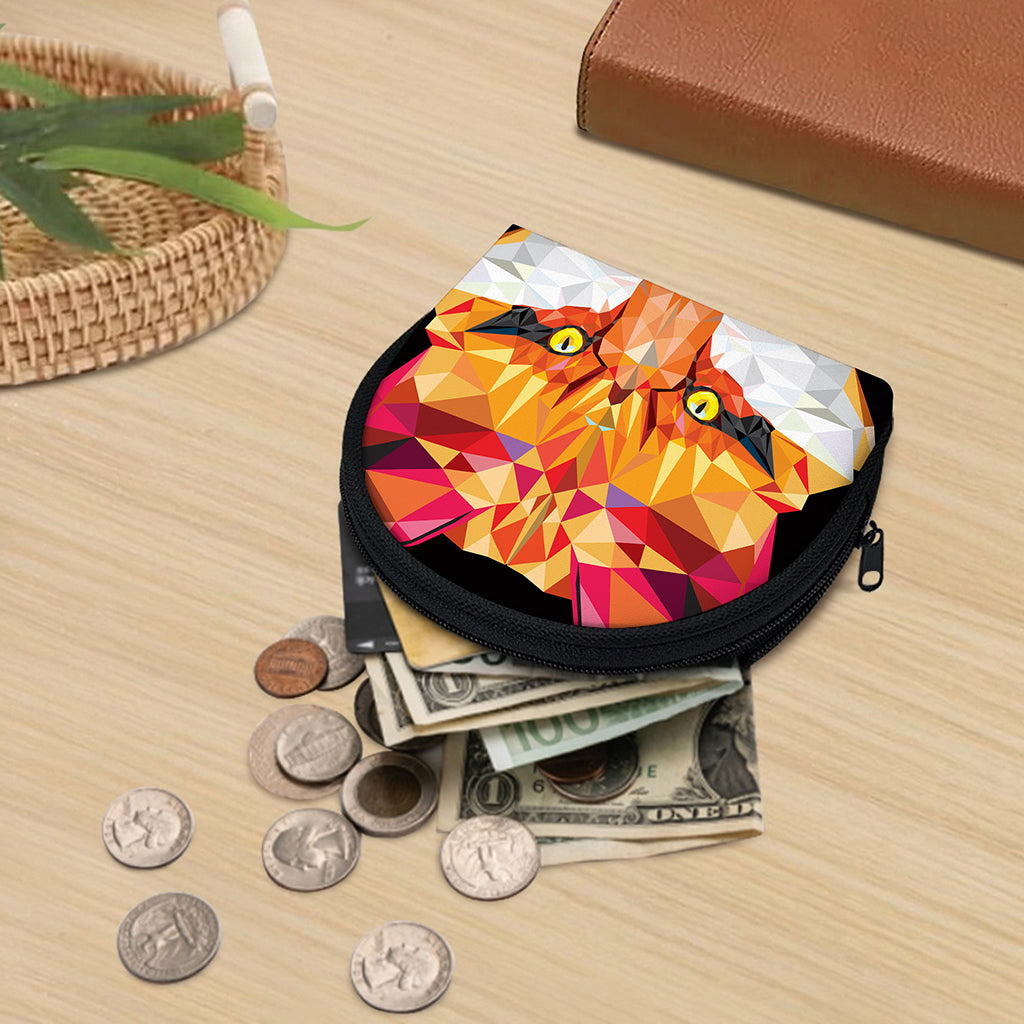 Geometric Fox Print Coin Purse