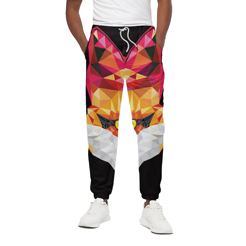 Geometric Fox Print Cotton Pants