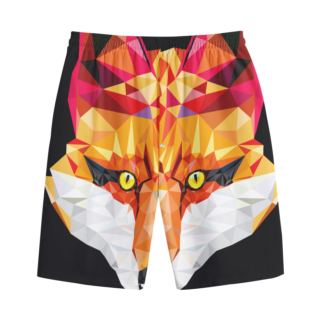 Geometric Fox Print Cotton Shorts