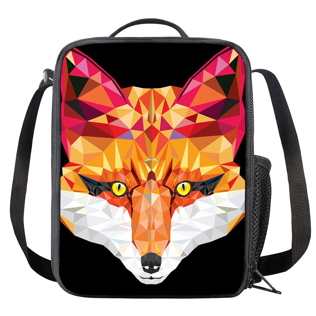 Geometric Fox Print Crossbody Lunch Bag