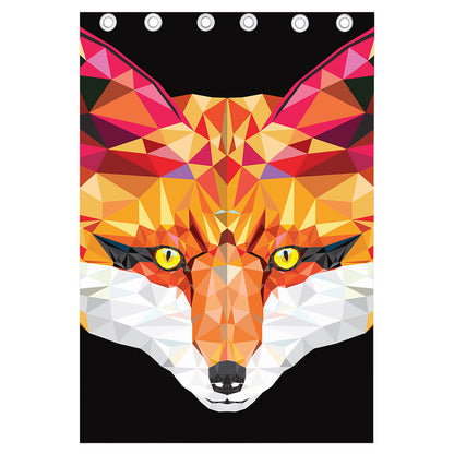 Geometric Fox Print Curtain