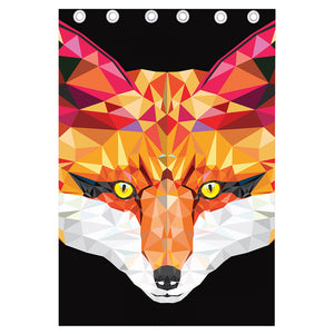 Geometric Fox Print Curtain