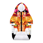 Geometric Fox Print Dog Zip Up Hoodie