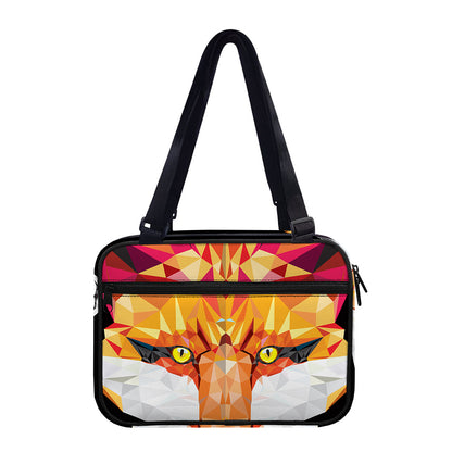 Geometric Fox Print Double Strap Bible Bag