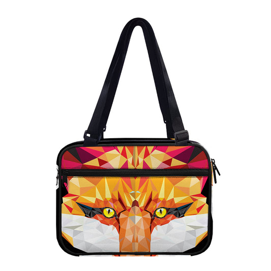 Geometric Fox Print Double Strap Bible Bag