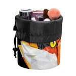 Geometric Fox Print Drawstring Makeup Bag