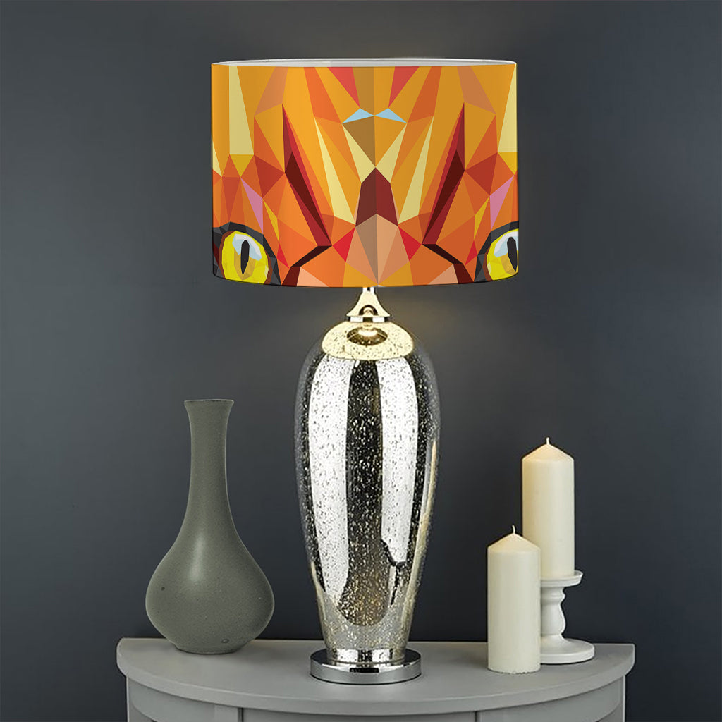 Geometric Fox Print Drum Lamp Shade