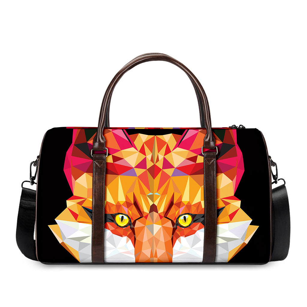 Geometric Fox Print Duffle Bag
