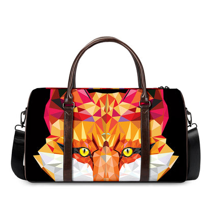 Geometric Fox Print Duffle Bag