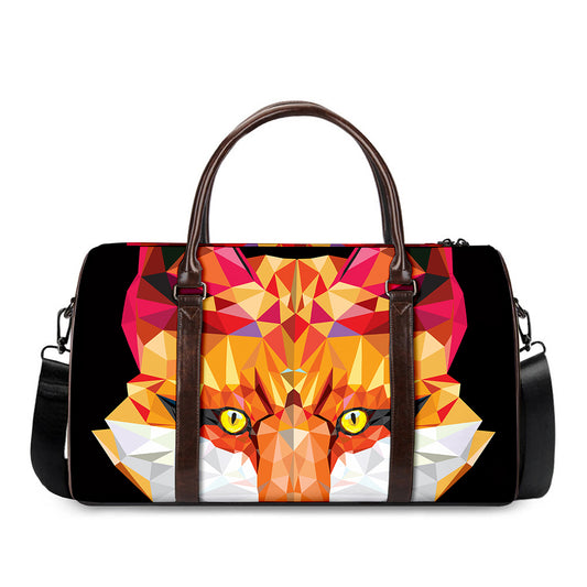 Geometric Fox Print Duffle Bag