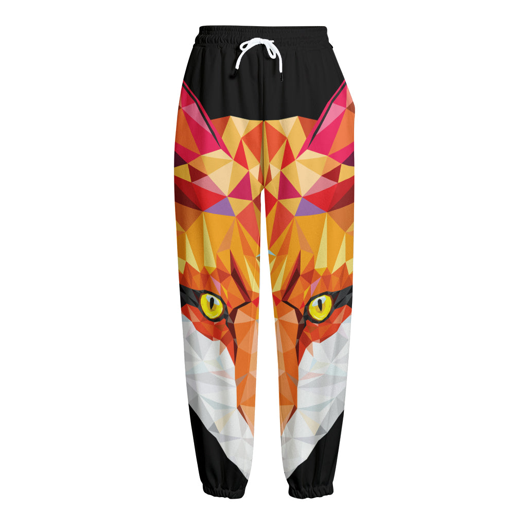 Geometric Fox Print Fleece Lined Knit Pants