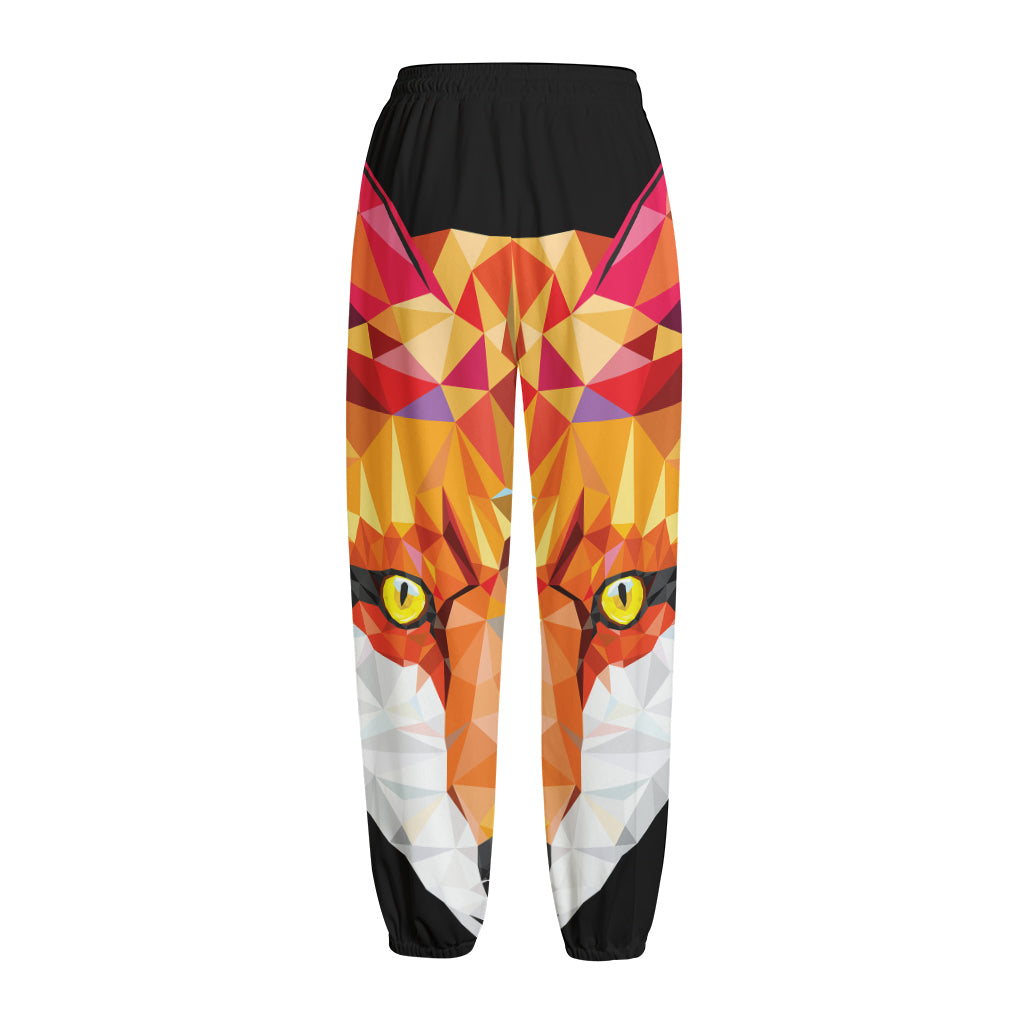 Geometric Fox Print Fleece Lined Knit Pants
