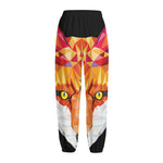 Geometric Fox Print Fleece Lined Knit Pants