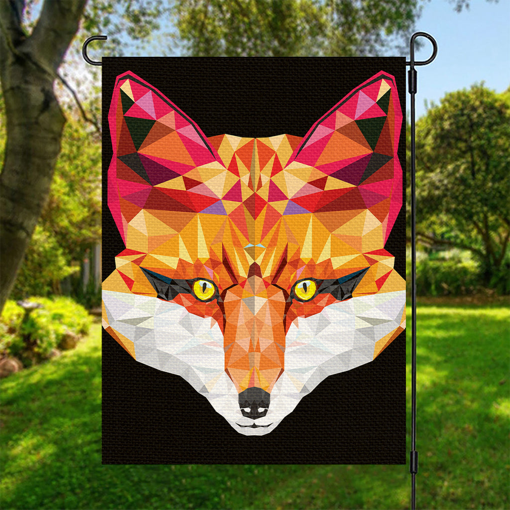 Geometric Fox Print Garden Flag