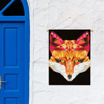 Geometric Fox Print Garden Flag