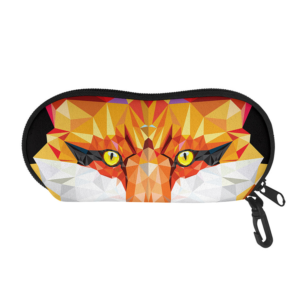 Geometric Fox Print Glasses Case