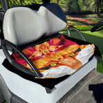 Geometric Fox Print Golf Cart Seat Cover