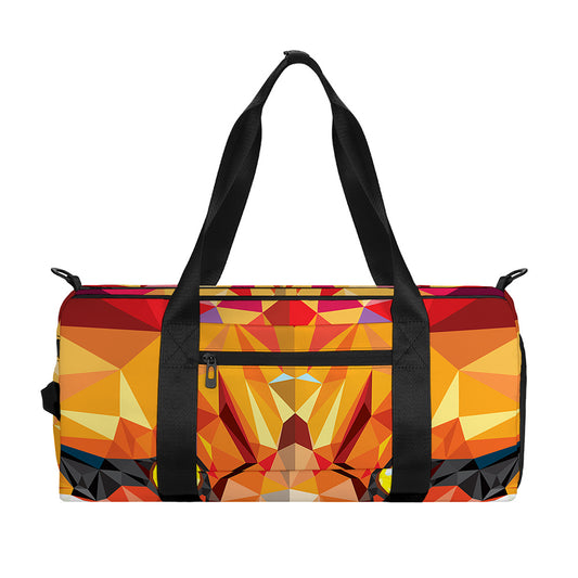 Geometric Fox Print Gym Bag