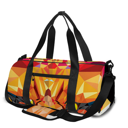 Geometric Fox Print Gym Bag